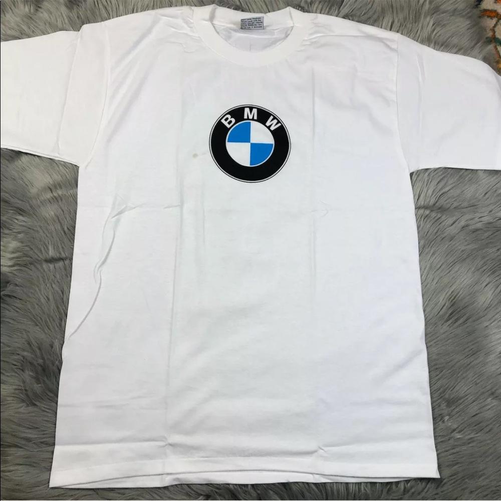 Vintage 90s BMW Lifestyle White Made USA Logo T Shirt